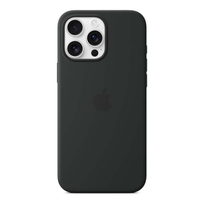 Чехол Silicone Case для Apple iPhone 16 Pro Max с MagSafe Black, черный
