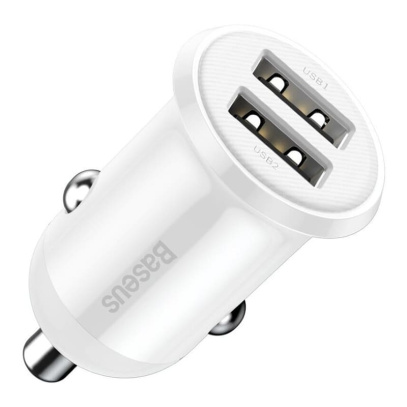 Автомобильное зарядное устройство Baseus car charger Grain Pro Dual USB 4.8A (CCALLP-02) Белый