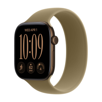 Apple Watch Series 12, 46 мм корпус из алюминия цвета «Dark Bronze», ремешок Sport Band размера M/L цвета «Olive»