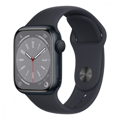 Apple Watch Series 8, 41 мм корпус из алюминия цвета «Midnight», ремешок Sport Band размера M/L цвета «Midnight»