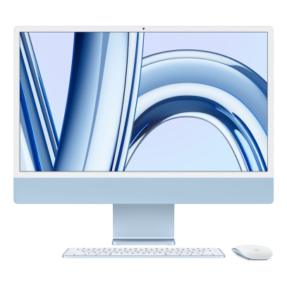 Apple iMac 24" (M3, 8C CPU, 8C GPU, 2023) Retina 4,5K, 8Gb, 256Gb SSD (MQRC3) Blue, синий