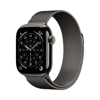 Apple Watch Series 11, 42 мм корпус из титана цвета «Slate», ремешок Milanese Loop цвета «Slate»