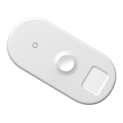 Беспроводное зарядное устройство Baseus 3в1 Smart Wireless Charger (WX3IN1-C02) White, белый