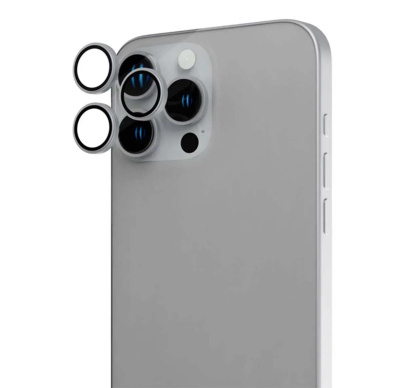 Стекло для камеры iPhone 15 Pro Max BLUEO Original metal frame Серебристый