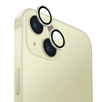 Стекло для iPhone 15/15 Plus UNIQ OPTIX Camera Lens protector Aluminium (IP6.1-6.7(2023)-ALENSYEL) Yellow