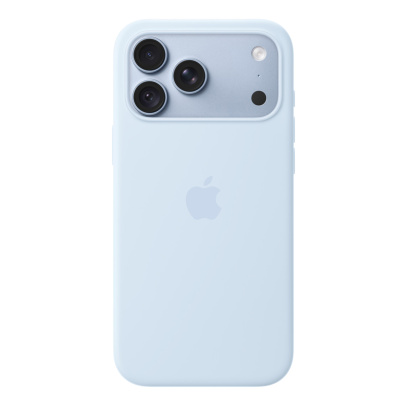 Чехол для iPhone 18 Pro Max c MagSafe Silicone Case Голубой