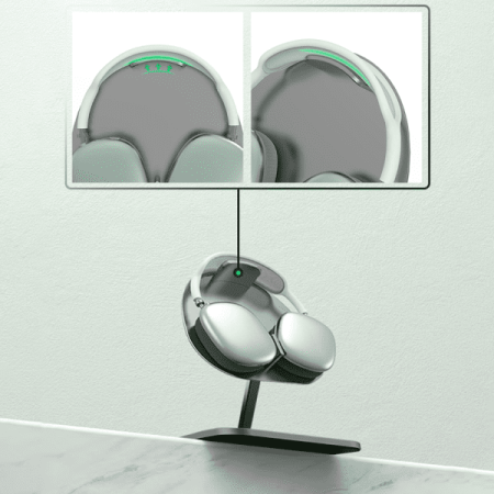 Беспроводное зарядное устройство-подставка для наушников WiWU Hubble Stand Wireless Charger 3в1 30W (M15) Gray, серый Беспроводное зарядное устройство-подставка для наушников WiWU Hubble Stand Wireless Charger 3в1 30W (M15) Gray, серый