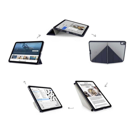 Чехол книжка для iPad Pro 13" M4 Gurdini Origami Case Тёмно-синий