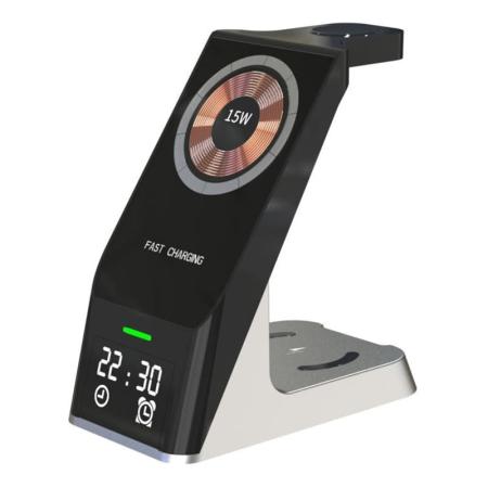 Беспроводная зарядная станция 6в1 Magnetic Wireless Charger (HYD-H27) Black, черный