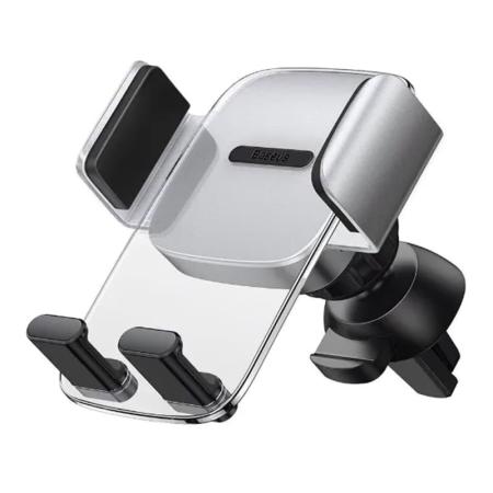 Автомобильный держатель Baseus Easy Control Clamp Car Mount Holder (Standard) For Air Outlets Silver (SUYK010112) Серебристый