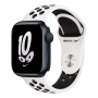Apple Watch Nike Series 8, 41 мм корпус из алюминия цвета «Midnight», ремешок Nike Sport Band размера M/L цвета «Summit White/Black»