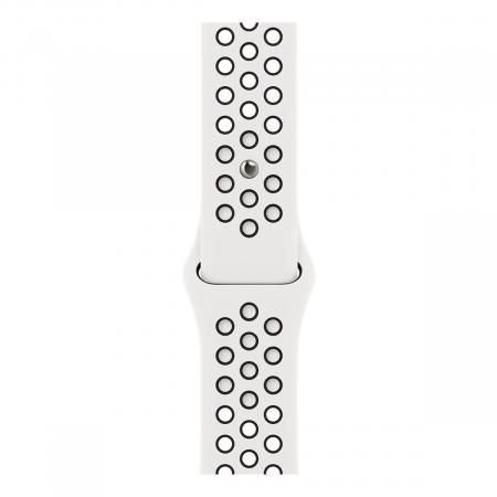 Apple Watch Nike SE (2022), 44 мм корпус из алюминия цвета «Starlight», ремешок Nike Sport Band размера S/M цвета «Summit White/Black» Apple Watch Nike SE (2022), 44 мм корпус из алюминия цвета «Starlight», ремешок Nike Sport Band размера S/M цвета «Summit White/Black»