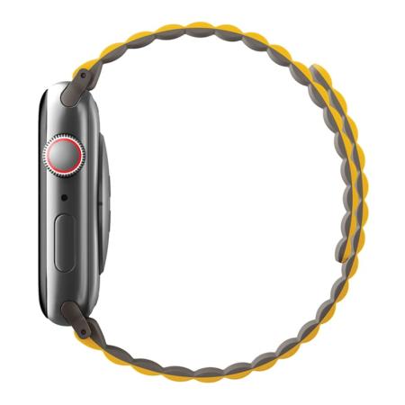 Ремешок UNIQ для Apple Watch 42/44/45/49 мм Revix reversible Magnetic (45MM-REVMUSKAK) Желтый/Серый