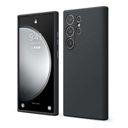 Чехол Silicone Cover для Samsung Galaxy S24 Ultra Черный