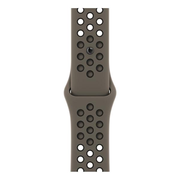 Apple Watch Nike Series 8, 41 мм корпус из алюминия цвета «Midnight», ремешок Nike Sport Band размера S/M цвета «Olive Grey/Black»