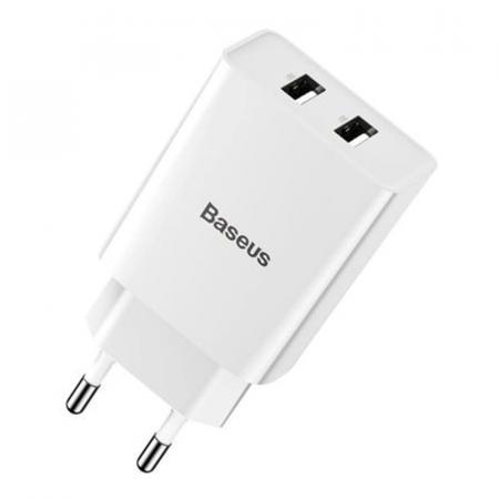 Зарядное устройство Baseus Speed Mini Dual USB Charger 10,5 Вт TC-012 (CCFS-R02), белый