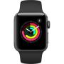 Apple Watch Series 3, 38 мм корпус из алюминия цвета «серый космос», спортивный ремешок чёрного цвета
