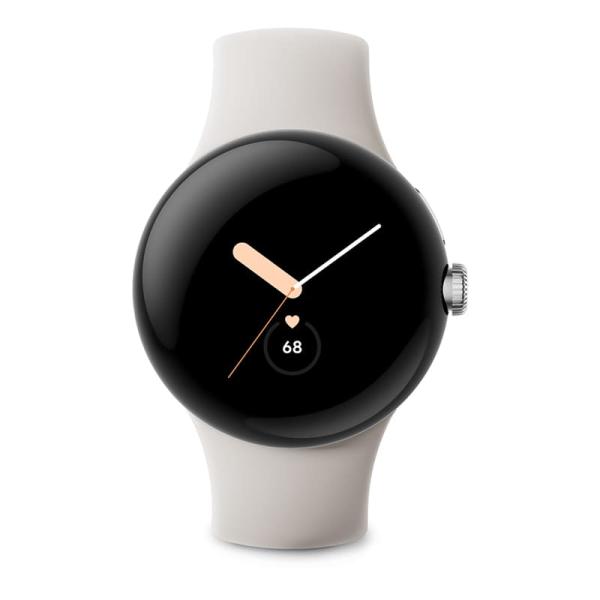 Часы Pixel Watch, 41 мм, LTE + Wi-Fi, Polished Silver/Chalk, серебристый