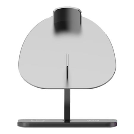 Беспроводное зарядное устройство-подставка для наушников WiWU Hubble Stand Wireless Charger 3в1 30W (M15) Gray, серый Беспроводное зарядное устройство-подставка для наушников WiWU Hubble Stand Wireless Charger 3в1 30W (M15) Gray, серый