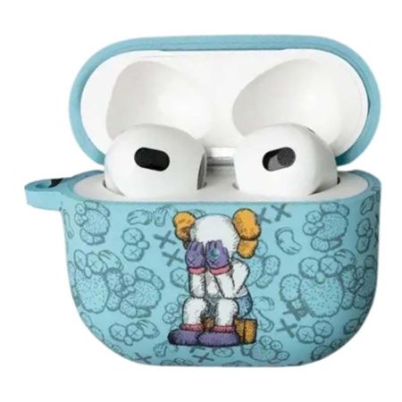 Чехол для AirPods Pro COQUE POUR Голубой с рисунком