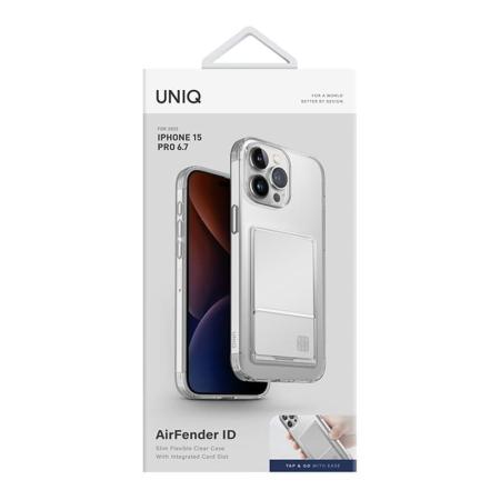 Чехол для iPhone 15 Pro Max UNIQ Air Fender ID (cardslot) (IP6.7P(2023)-AFIDTRAN) Clear