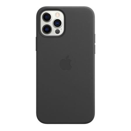 Чехол Leather Case MagSafe для Apple iPhone 12/12 Pro Black, черный Чехол Leather Case MagSafe для Apple iPhone 12/12 Pro Black, черный