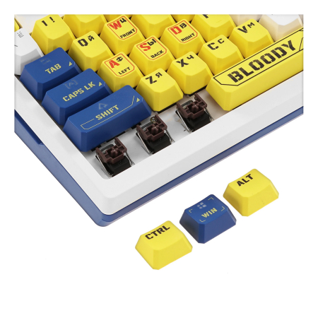 Клавиатура A4Tech Bloody B950, USB for gamer LED Механическая (B950) Синий/белый