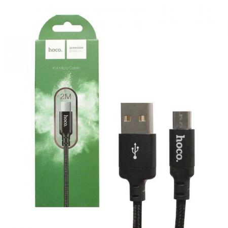 Кабель hoco. Times Speed Charging Cable разьем USB – Micro USB, 1 м (X14) Черный