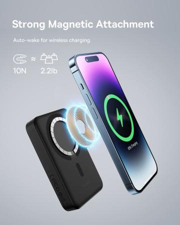 Внешний аккумулятор Baseus Magnetic Mini Wireless Fast Charge Power Bank 10000mAh 30W с поддержкой беспроводной зарядки PPCX110201 (PPCXM1030) Черный