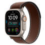 Apple Watch Ultra 4, 49 мм корпус из титана цвета «Natural», ремешок Trail Loop цвета «Dark Umber» размера S/M