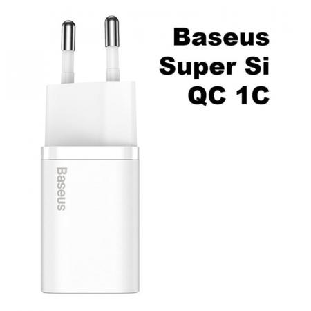 Зарядное устройство USB Type-C Baseus Super Si Quick Charger 1C 20 Вт EU (CCSUP-B02), белый