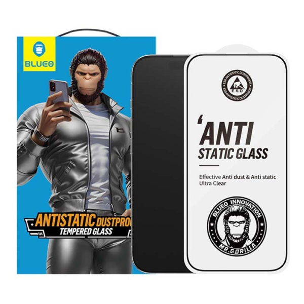 Стекло для iPhone 16 Pro Max BlueO Narrow border Anti-Static Чёрный