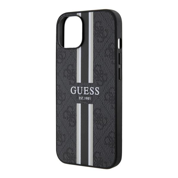 Чехол Guess для iPhone 13 с MagSafe PU 4G Stripes Hard (GUHMP13MP4RPSK) Черный