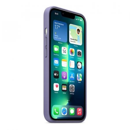 Чехол Leather Case MagSafe для Apple iPhone 13 Pro, кожа, «сиреневая глициния» Чехол Leather Case MagSafe для Apple iPhone 13 Pro, кожа, «сиреневая глициния»