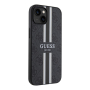Чехол Guess для iPhone 13 с MagSafe PU 4G Stripes Hard (GUHMP13MP4RPSK) Черный
