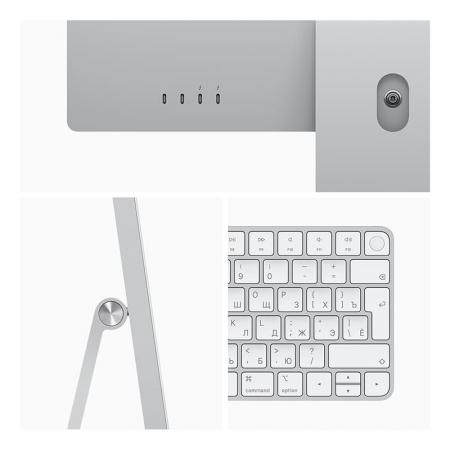 Apple iMac 24" (M1 8C CPU, 7C GPU, 2021) Retina 4,5K, 8/256Gb SSD (MGTF3) Silver, серебристый