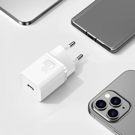 Зарядное устройство USB Type-C Baseus Super Si Quick Charger 1C 20 Вт EU (CCSUP-B02), белый