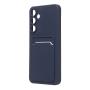 Чехол для Samsung Galaxy A55 Silicone Case с картхолдером Темно-синий Чехол для Samsung Galaxy A55 Silicone Case с картхолдером Темно-синий