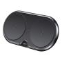 Беспроводное зарядное устройство Baseus 2в1 Metal Dual Wireless Charger (WXXHJ-A01) Black, черный