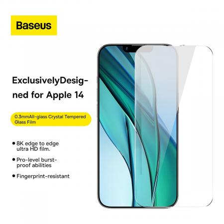 Стекло для iPhone 14 Plus/13 Pro Max Baseus Crystal glass 1шт +EasyStick (SGBL100202) Прозрачное