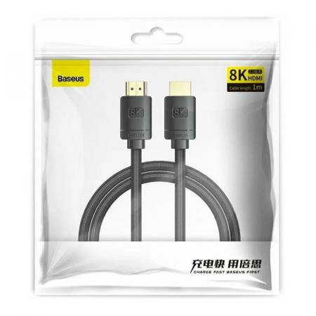 Кабель Baseus High Definition Series HDMI 8K to HDMI 8K Adapter Cable 3 м (CAKGQ-L01) Черный