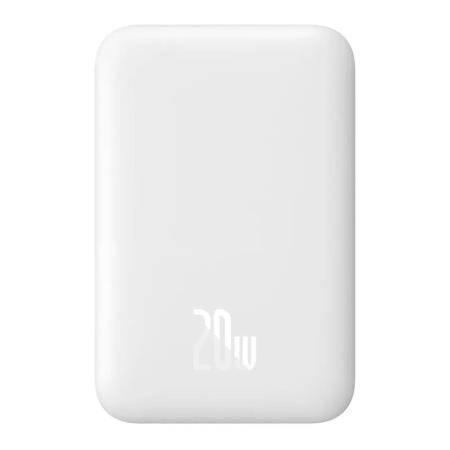 Внешний аккумулятор Baseus Magnetic Mini Wireless Fast Charge power bank с поддержкой беспроводной зарядки 6000mAh 20 Вт (PPCXM06A) Белый
