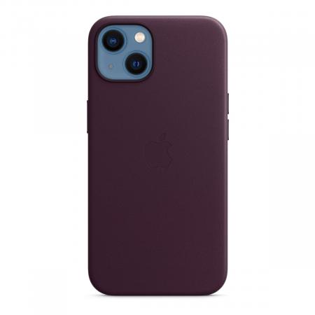 Чехол Leather Case MagSafe для Apple iPhone 13, кожа, «тёмная вишня» Чехол Leather Case MagSafe для Apple iPhone 13, кожа, «тёмная вишня»
