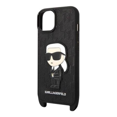 Чехол Karl Lagerfeld для iPhone 14 Plus Crossbody Saffiano Cradslot Hard (KLHCP14MSTKMK) Черный