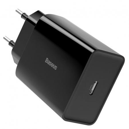 Зарядное устройство Baseus Speed Mini QC Quick Charger USB Type-С 20 Вт CCFS-SN01 (TC-012PD20), черный