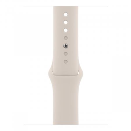 Apple Watch SE (2022), 44 мм корпус из алюминия цвета «Starlight», ремешок Sport Band размера S/M цвета «Starlight» Apple Watch SE (2022), 44 мм корпус из алюминия цвета «Starlight», ремешок Sport Band размера S/M цвета «Starlight»