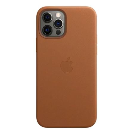Чехол Leather Case MagSafe для Apple iPhone 12/12 Pro Brown, коричневый