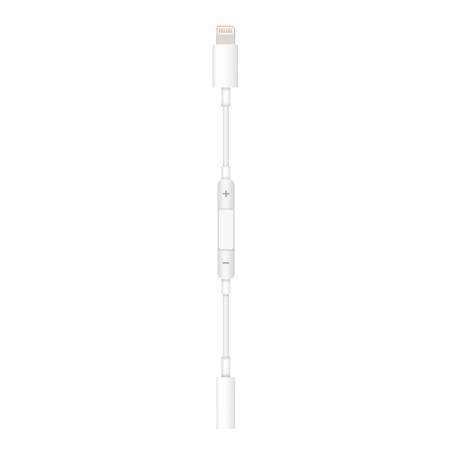 Переходник Lighting / AUX c регулятором громкости (MH020) Белый