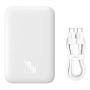 Внешний аккумулятор Baseus Magnetic Mini Wireless Fast Charge power bank с поддержкой беспроводной зарядки 6000mAh 20 Вт (PPCXM06A) Белый