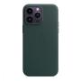 Чехол Leather Case MagSafe для Apple iPhone 14 Pro Max «Forest Green» Зеленый